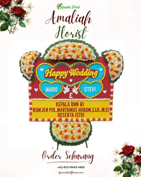 Papan Bunga Pernikahan Bebengan